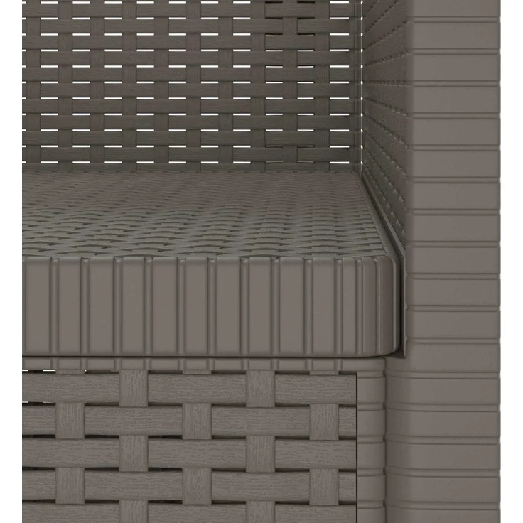 vidaXL 1-Sitzer Sessel Rattan-Look PP Hellgrau 68 x 62 x 70,5 cm 8011851 – Bild 7