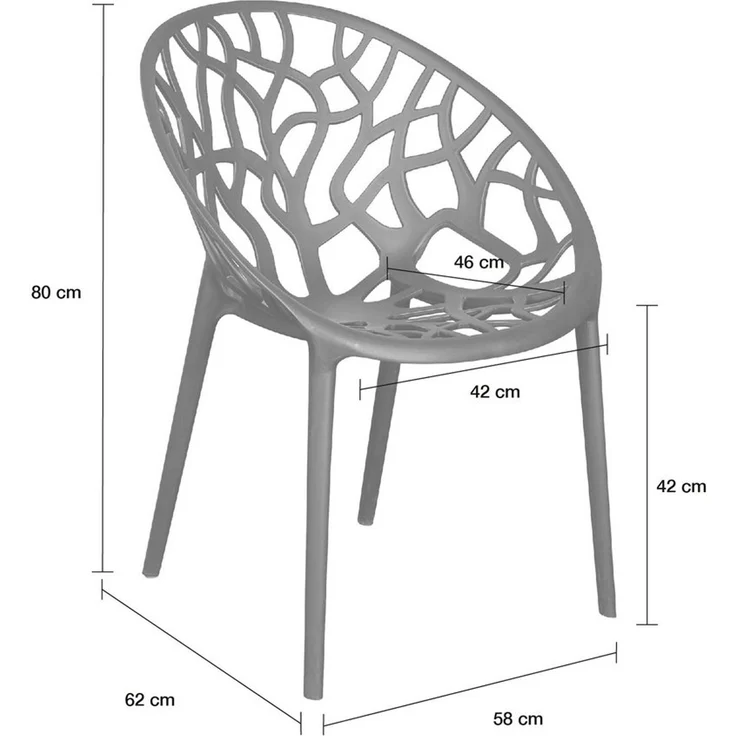 LC Garden Stapelstuhl LC Garden »Vomo« Gartenstuhl Stapelstuhl Kunststoff stapelbar (2 St) – Bild 2