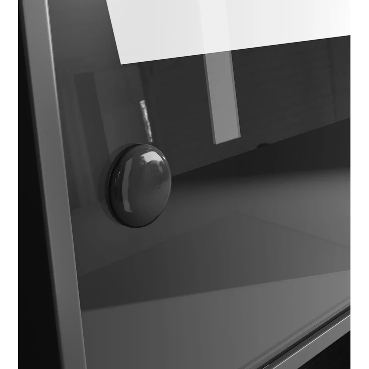 ZUBALIYA LED-Küchenschrank 145x39x171 cm, mit App-Steuerung, mit Stauraum, MDF/Glas, Schwarz – Bild 13