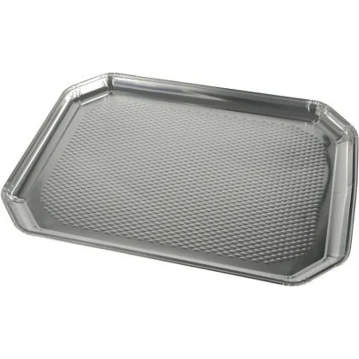 100 Servierplatten, Alu eckig 35x26 cm