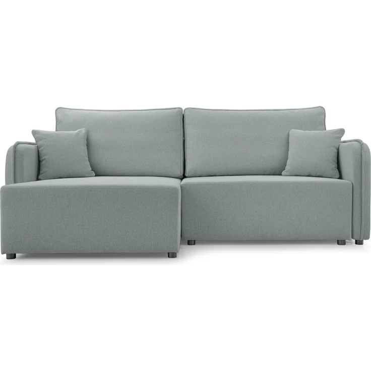 Selsey 'Kassian' Ecksofa mit Schlaffunktion und Bettkasten, hellgrau, links – Bild 5