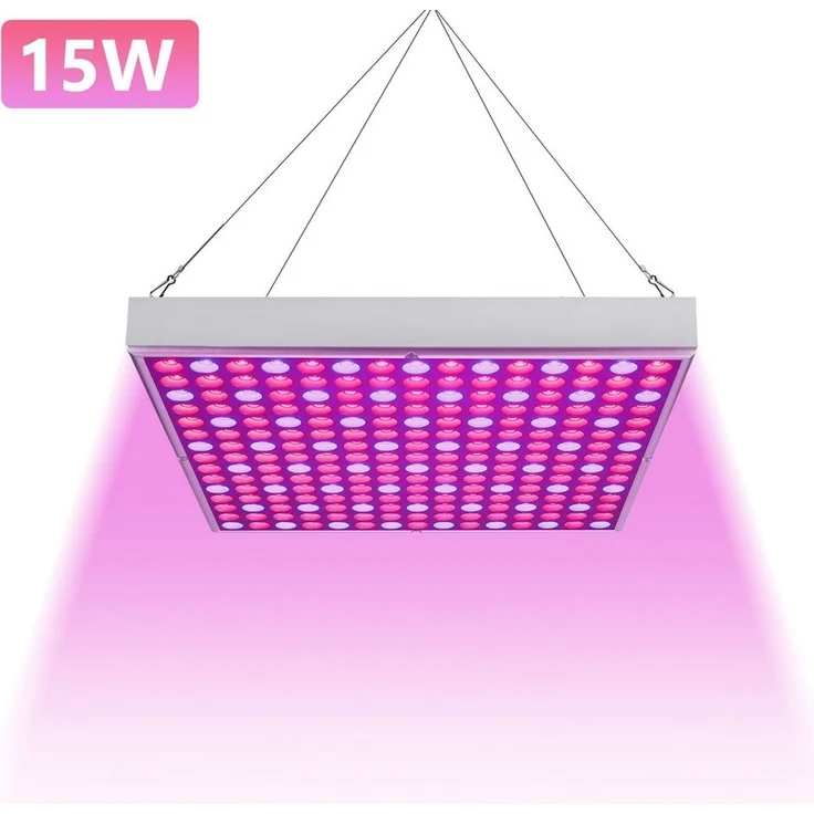 Clanmacy Pflanzenlampe LED Pflanzenlampe 15W Grow Lampe Vollspektrum 225 LEDs Pflanzenlicht – Bild 5
