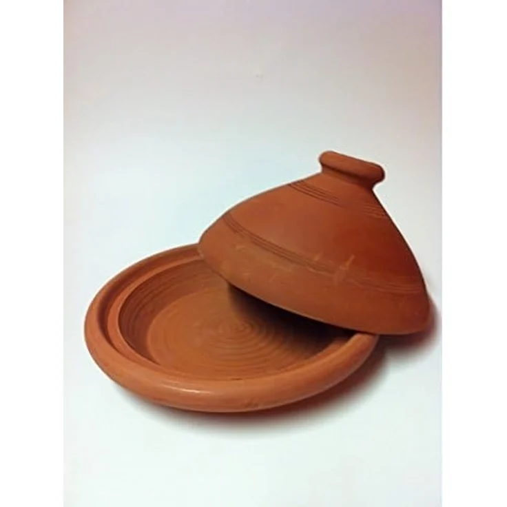 Marrakesch Orient & Mediterran Interior Dampfgartopf Marokkanische Tajine Tuareg - 25cm, inkl Stövchen, Lehm (1-tlg), Handarbeit – Bild 2