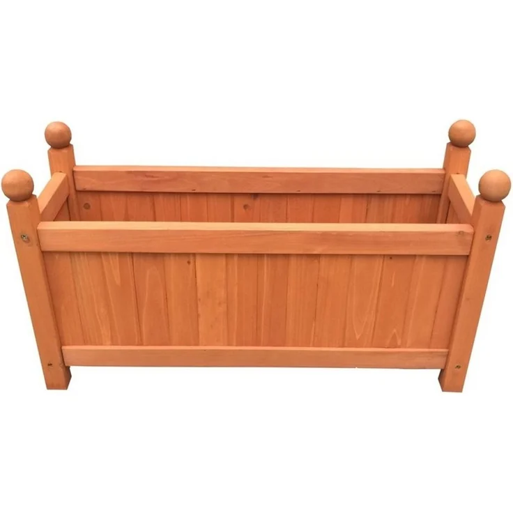 HTI-Living Blumenkasten Blumenkasten 60 cm braun Heidi (Stück, 1 St, 1 Blumenkasten), Pflanztrog Blumenkübel Pflanzkasten – Bild 2