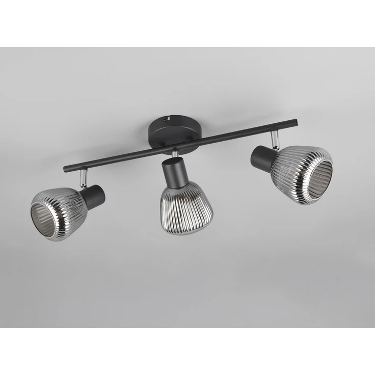 Deckenstrahler TARIFA 3-flammig mit Glasschirmen Chrom bedampft, Breite 47cm – Bild 5