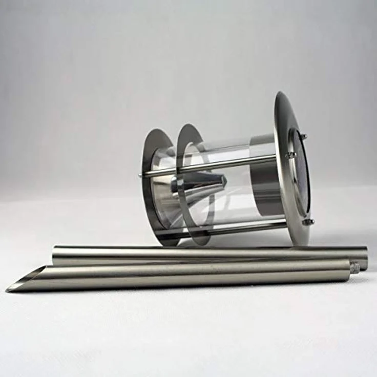 Solarlampe Edelstahl, superhell warmweiß, Dämmerungsschalter – Bild 4