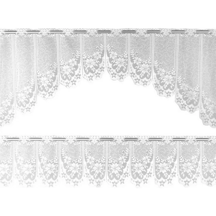 Arsvita Vorhang Mona (1 St), Stangendurchzug, halbtransparent, 2 teiliges Bistrogardinen-Set in Spitzenoptik – Bild 4