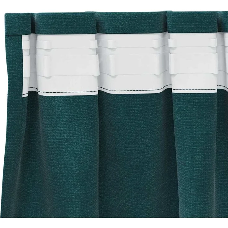 vidaXL Verdunkelungsvorhänge 2 pcs Dunkelgrün 140 x 245 cm Samt 4107216 – Bild 4