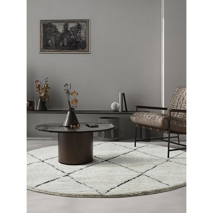 the carpet Teppich Bahar Shaggy, rund, Höhe: 30 mm, Shaggy eleganter Wohnzimmer Teppich Hochflor