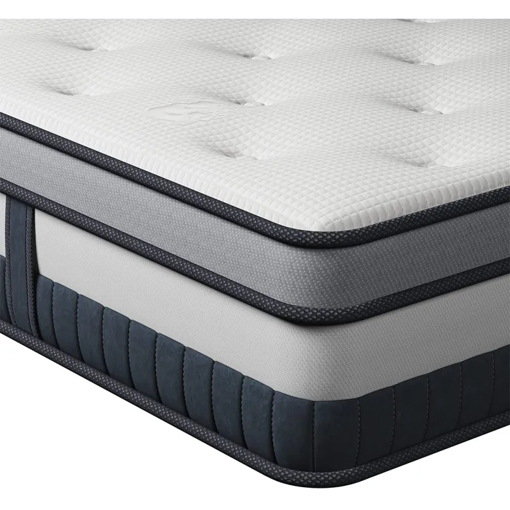 Vesgantti Matratze Klassik 26cm höhe 90x200 Härtegrad-H3 Taschenfederkernmatratze orthopädische 7-Zonen Kaltschaum Federkernmatratzen Öko-Tex Zertifiziert Mittelfest