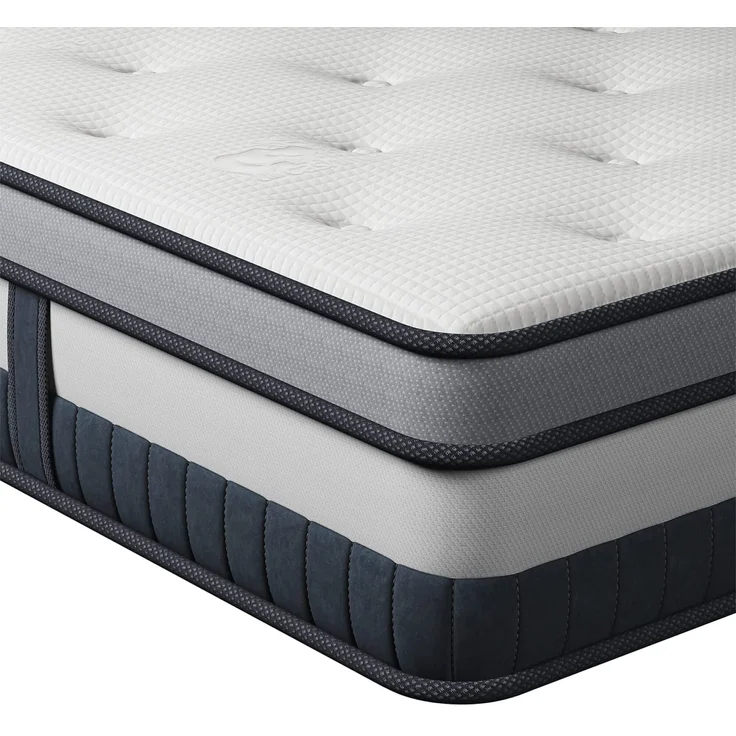 Vesgantti Matratze Klassik 26cm höhe 90x200 Härtegrad-H3 Taschenfederkernmatratze orthopädische 7-Zonen Kaltschaum Federkernmatratzen Öko-Tex Zertifiziert Mittelfest