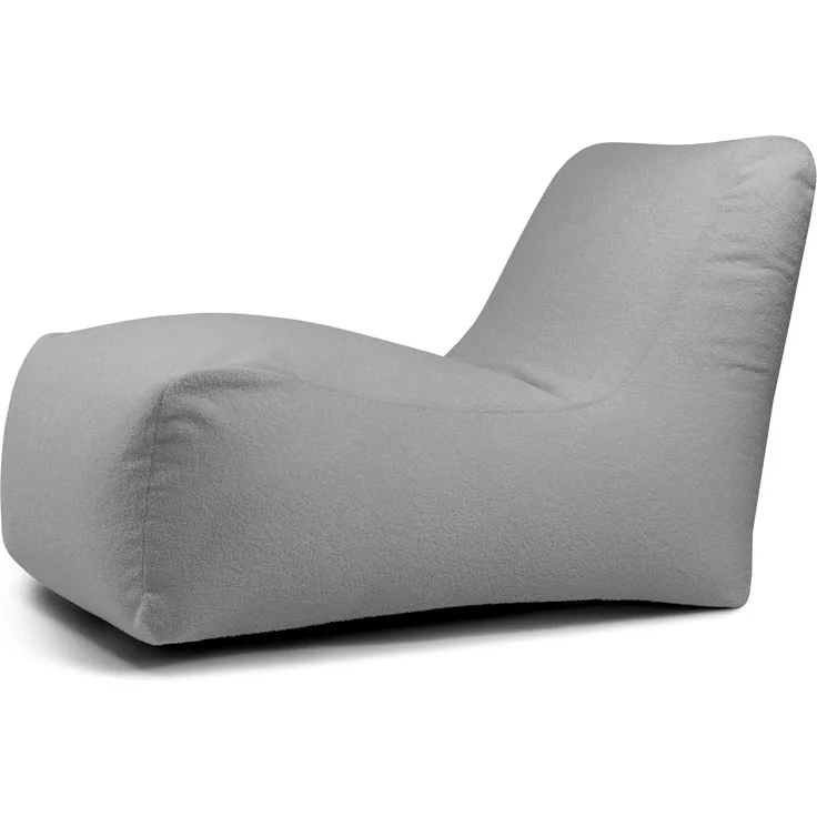 Sitzsack ‘Lounge‘, Bezugstoff - Teddy, 100% Polyester, White Grey, 80x135x80 cm cm.