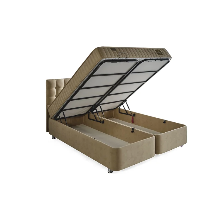 Schlafzimmer-Set "Alina" – Bett mit Bettkasten und Matratze, Nachttisch-Braun – Bild 6