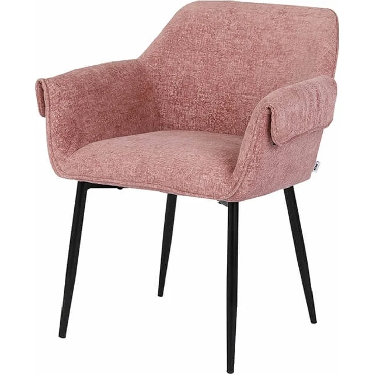 HOME DELUXE Esszimmerstuhl chenille CHENO - 1er Set Rosa – Bild 5