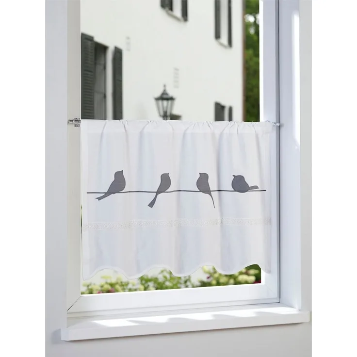 heine Gardine Panneaux (1 St), Stangendurchzug, blickdicht, Kurzgardine