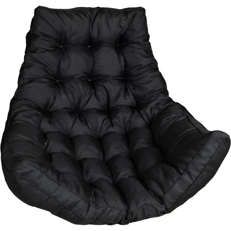 sunnypillow Polsterauflage Hängesessel Kissen - Auflage für Rattan & Polyrattan Hängeschaukel, Schwarz – Bild 4