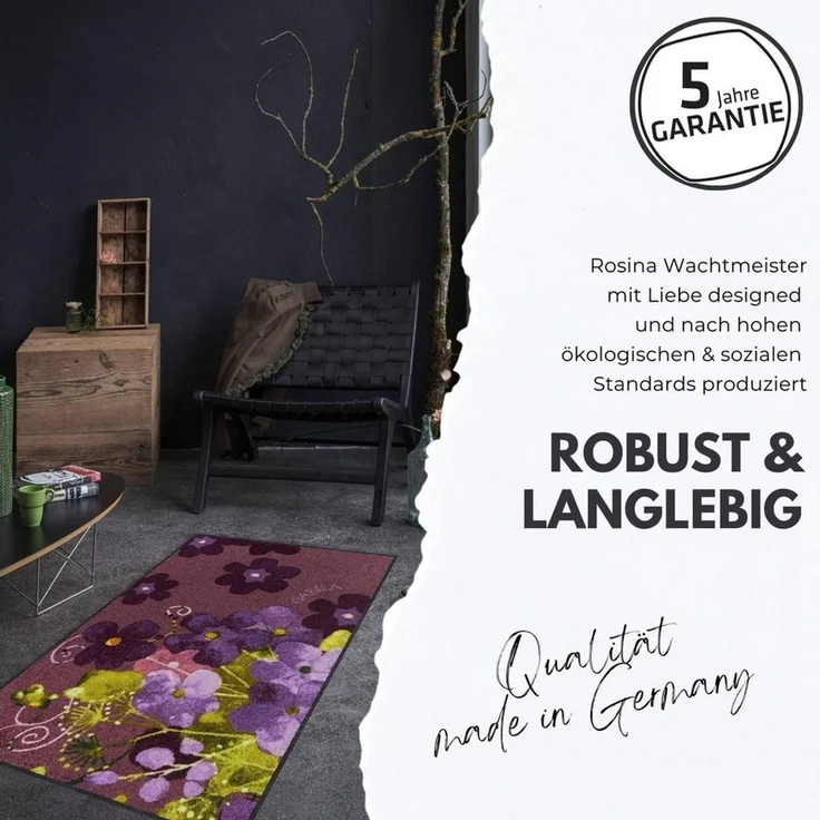 Salonloewe Fußmatte Fußmatte 50x75 Rosina Wachtmeister Siamo in sei, Eingangsmatte normal, Höhe: 500 mm – Bild 4