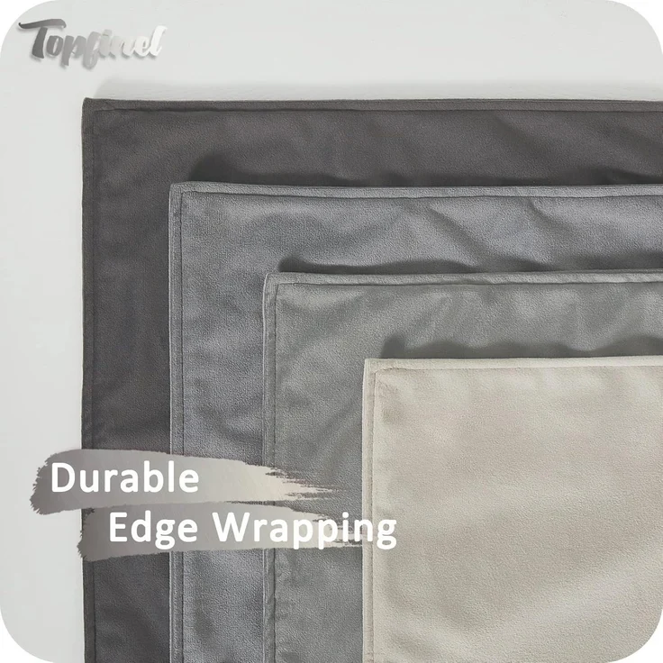 Topfinel Kissenbezug 40x40cm grau 4er Set Samt Kissenhüllen Sofa Deko – Bild 3