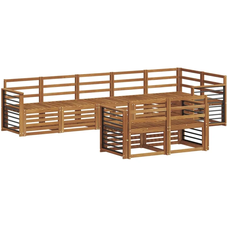 vidaXL Outdoor-Sofagarnitur 8 stk. 8-Sitzer Natur Massivholz Akazie 3375019 – Bild 2