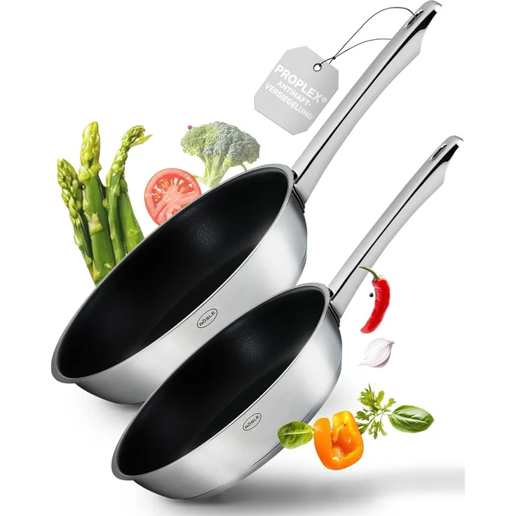 Rösle Stegepandesæt non-stick Moments 20+28 cm Rustfrit