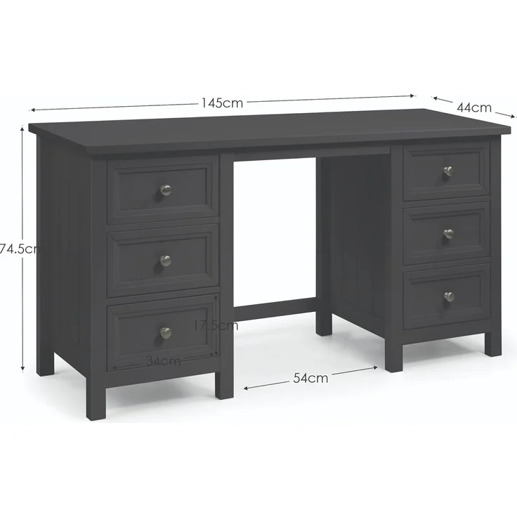 Julian Bowen Frisiertisch, Anthrazit, MAI161, Einheitsgröße – Bild 7