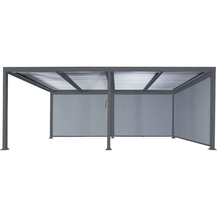Mendler 'HWC-L41' Pergola mit 3 Seitenwände, Metall anthrazit, 3x6 m – Bild 7