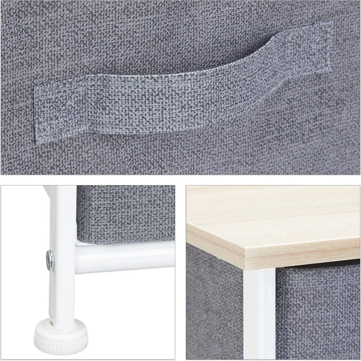 Relaxdays Regalsystem verschiedene Varianten grau – Bild 7