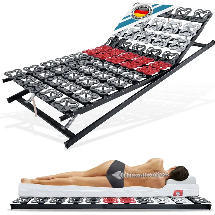 TerraMed T-Flex Teller-Lattenrost. 120x200cm. mit verstellbaren Modulen. manuell verstellbar