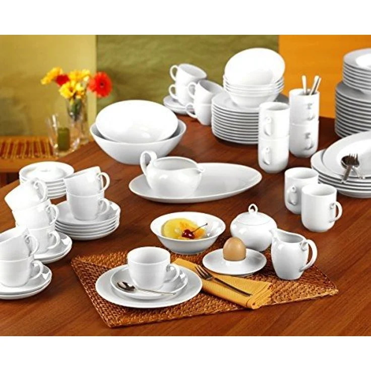 Seltmann Weiden Geschirr-Set Sauciere Rondo weiss uni 7 von Seltmann Weiden, Porzellan – Bild 4