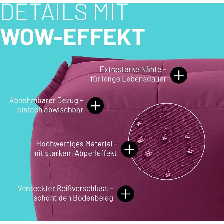 Lumaland Loungeset Modulares System erweiterbar In- & outdoor, (5-tlg), Lounge wasserfest abnehmbarer Bezug individuell kombinierbar waschbar – Bild 4