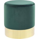 Pouf SOPHIA Dunkelgrün Samtstoff 39 cm 39 cm