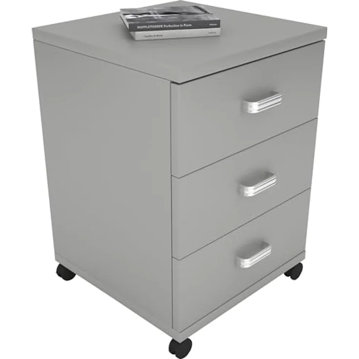 MID.YOU Rollcontainer, Grau, Kunststoff, 3 Schubladen, 45x58x44 cm für Arbeitszimmer – Bild 3