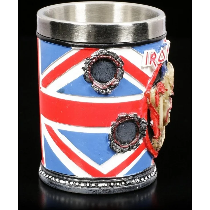 Figuren Shop GmbH Becher Iron Maiden Schnapsbecher - Trooper - Merchandise, Kunststein (Polyresin), Edelstahl – Bild 2