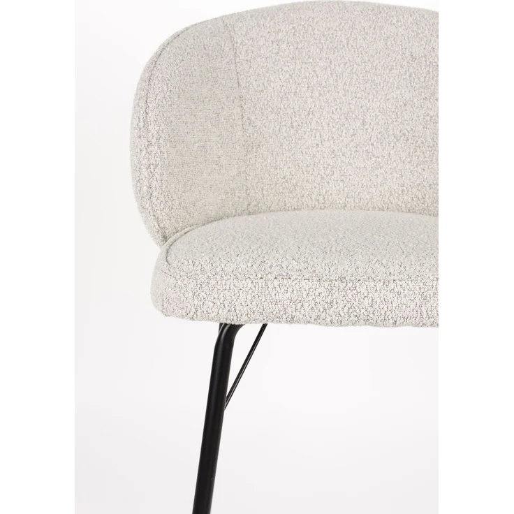 Barhocker Joa im 2er-Set, Beige mit Metallgestell für Küche & Bar 52x50x100 cm – Bild 9