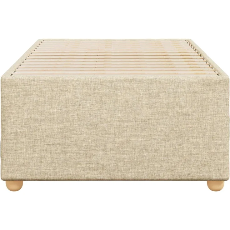 vidaXL Bettgestell ohne Matratze Creme 80x200 cm Stoff 3284692 – Bild 4