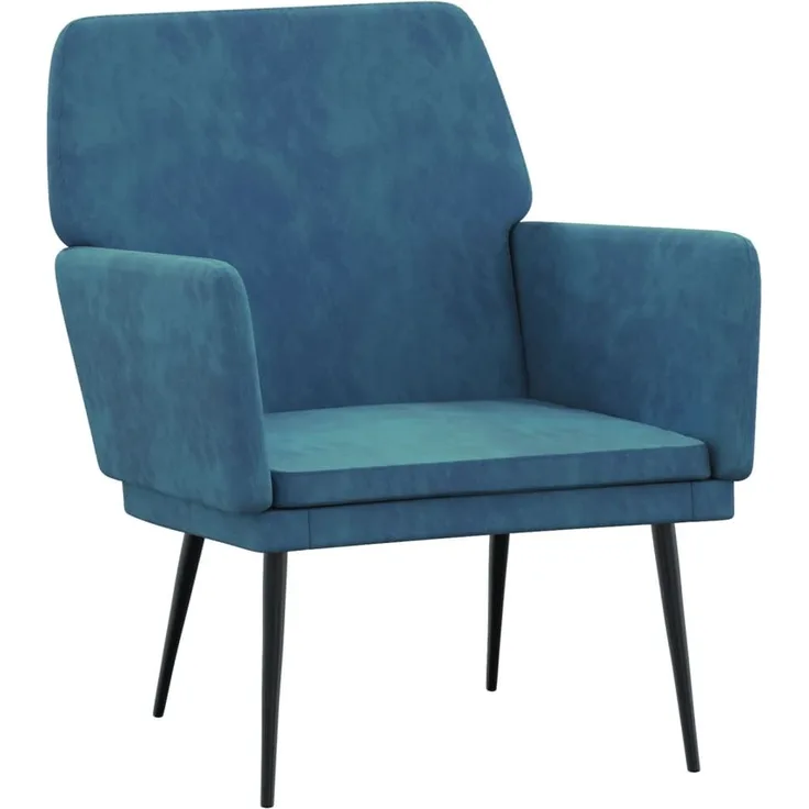 vidaXL Sessel Blau 62x79x79 cm Samt 351381