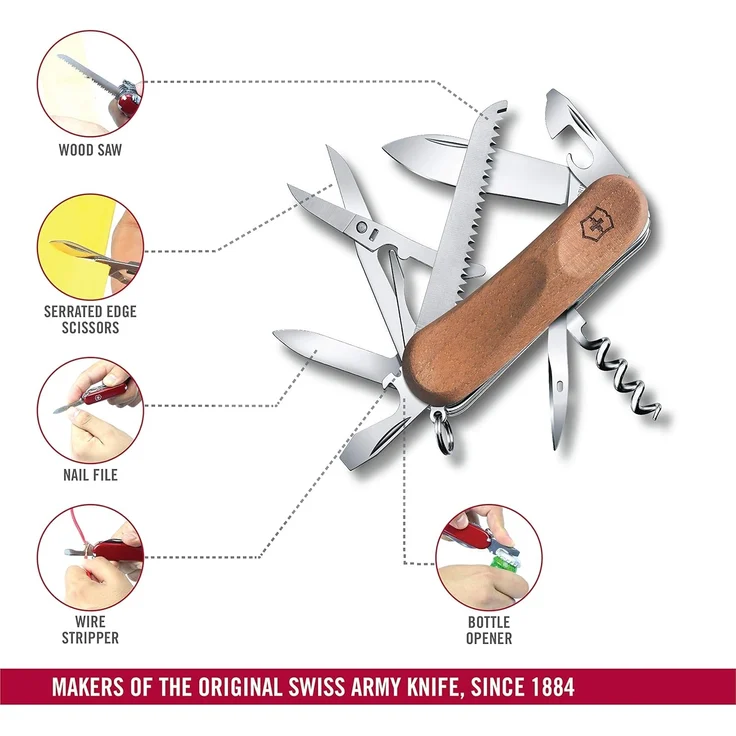 Victorinox, Schweizer Taschenmesser, Evolution 17, Multitool, Swiss Army Knife mit 13 Funktionen, Klinge, gross, Dosenöffner, Schraubendreher 3 mm – Bild 4