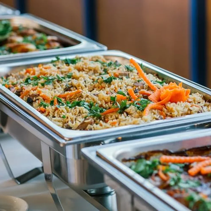 Mahlzeit Speisenwärmer Chafing dish "Lille" mit 1x 1/1 GN Warmhaltebehälter – Bild 4