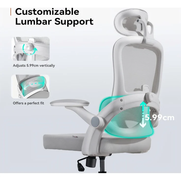 Sihoo Ergonomischer Stuhl 102C, 126 x 75 cm, in Weiß – Bild 12