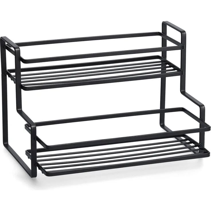 HTI-Living 2 Ebenen Regal Metall schwarz