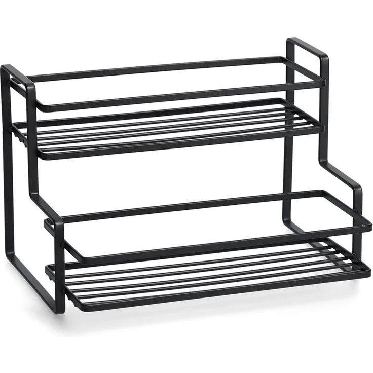HTI-Living 2 Ebenen Regal Metall schwarz – Bild 1