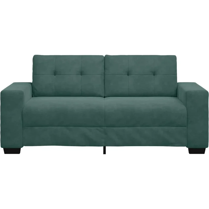 vidaXL Zweisitzer-Sofa Dunkelgrün 180x77x82 cm Samt 4105124 – Bild 4
