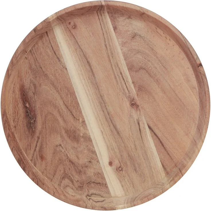 Viana Dekokorb Rundes Holztablett Akazienholz Ø25cm - Schneidebrett – Bild 2