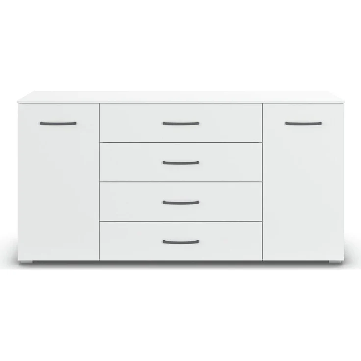 rauch Aditio Box, Kommode, 2-türig, 4 Schubladen, mit Softclose-Funktion, Farbe Weiß, BxHxT 160x81x43cm – Bild 2
