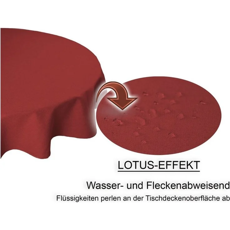 Haus und Deko Tischdecke Tischdecke rund Leinenoptik Lotuseffekt Tischwäsche Wasserabweisend (1-tlg) – Bild 3