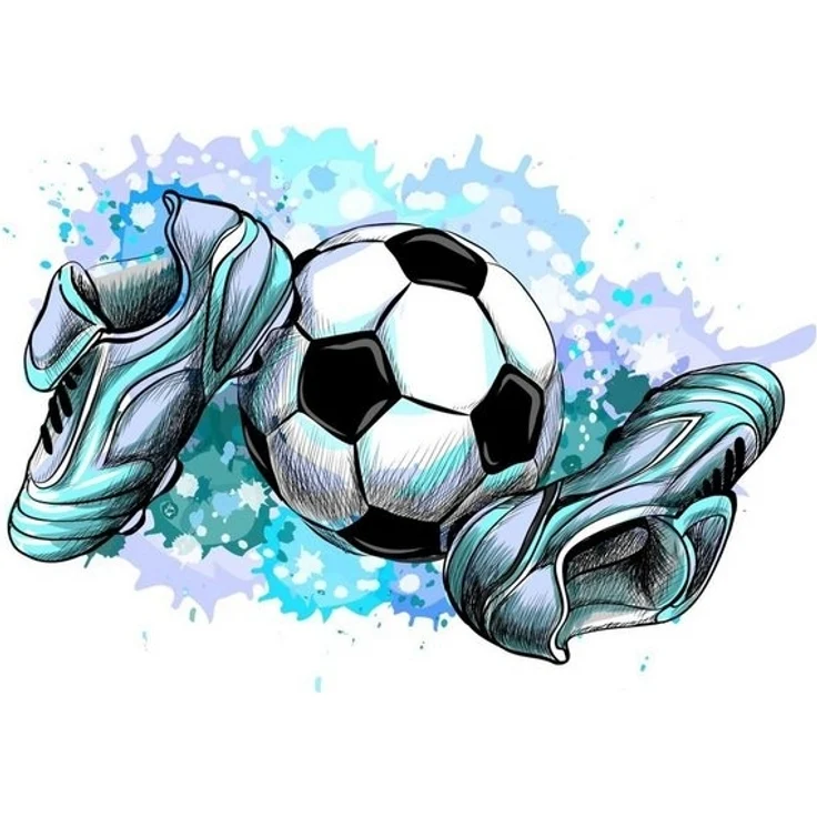 nikima Wandtattoo 187 Wandtattoo Fussballschuhe und Ball - Größe 370 x 500 mm (PVC-Folie), In 4 vers. Größen – Bild 4
