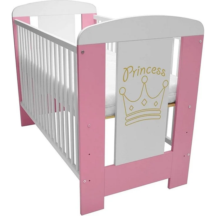 Best for Kids Babybett Babybett 120x60 cm mit und ohne Matratze, 4-teilig, aus Buchenholz, Kinderbett, Babybett 60x120 cm mit 3 herausnehmbare Schlupfsprossen – Bild 1