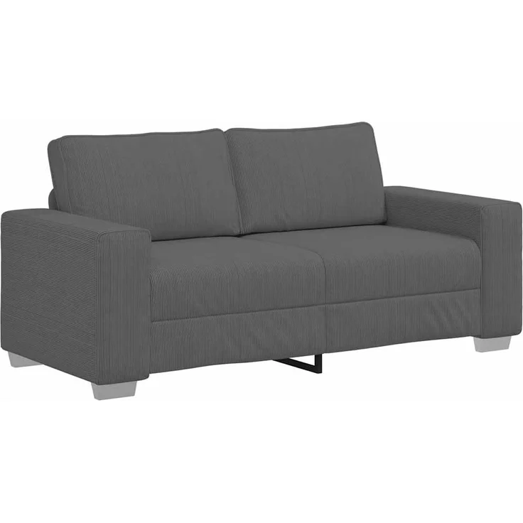vidaXL Zweisitzer-Sofa Dunkelgrau 180x77x82 cm Cordstoff 4105201 – Bild 1