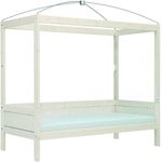 Himmelbett White Wash, inkl Rolllattenrost, 90x200cm, Lifetime Kidsrooms