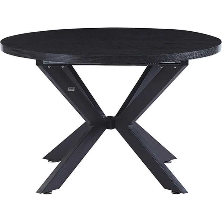HOME DELUXE Essgruppe Rund Ausziehbar AVENTURA inkl. Sternfuß - 120-160 x 120 cm Dark Oak 6 Stühle Hellbraun – Bild 6